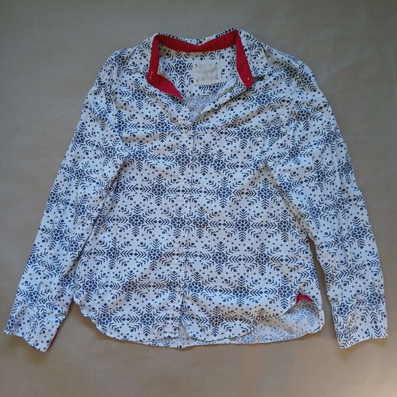 Victoria's Secret 2-Piece Pajama Set Size L Snowflakes Winter Holidays - Picture 2 of 12